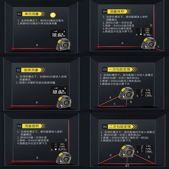 Laserska mjeračka traka 3u1 s IR digitalnim zaslonom, domet 40 m