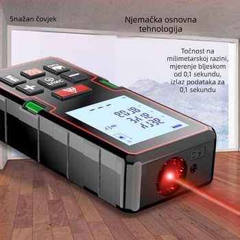 Laserski mjerač udaljenosti, visoka preciznost ručni infracrveni mjerač, elektronički metar, laserski metar za mjerenje prostorija