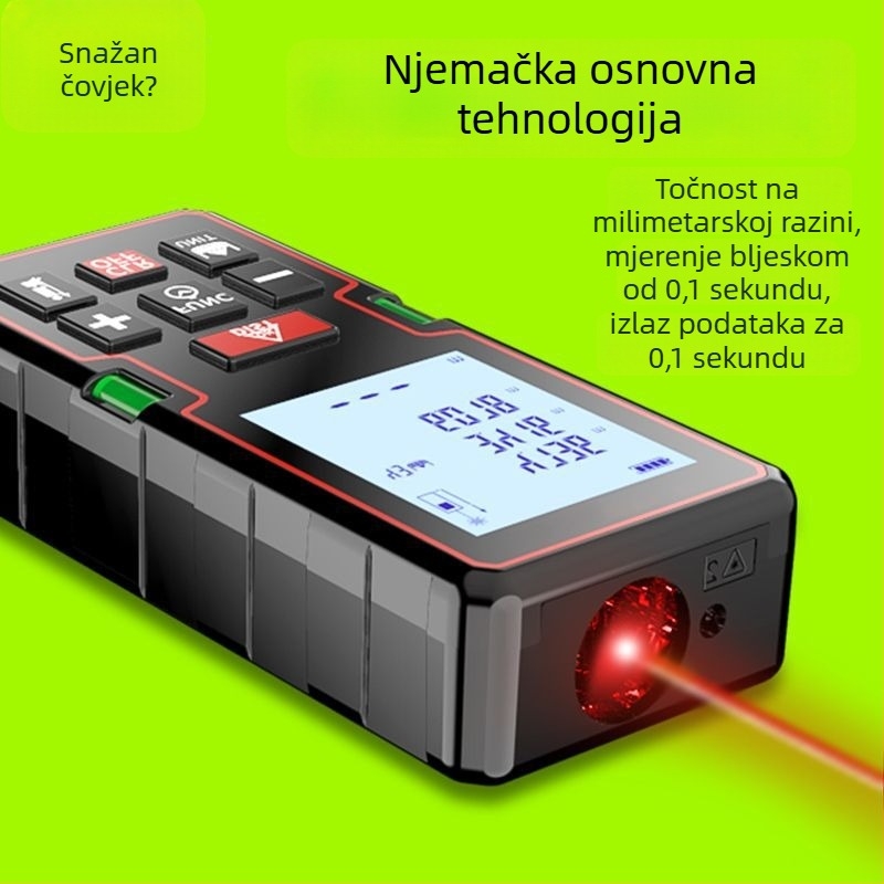 Laserski mjerač udaljenosti, visoka preciznost ručni infracrveni mjerač, elektronički metar, laserski metar za mjerenje prostorija