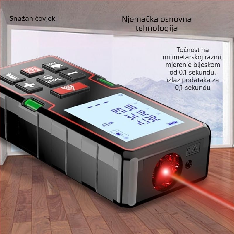 Laserski mjerač udaljenosti, visoka preciznost ručni infracrveni mjerač, elektronički metar, laserski metar za mjerenje prostorija