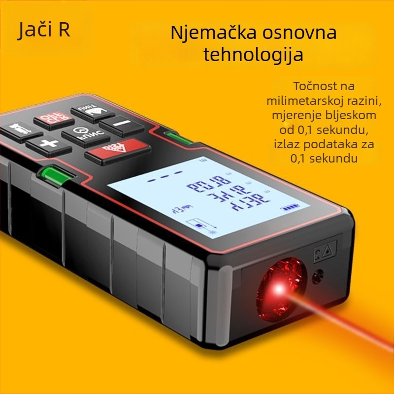 Laserski mjerač udaljenosti, visoka preciznost ručni infracrveni mjerač, elektronički metar, laserski metar za mjerenje prostorija