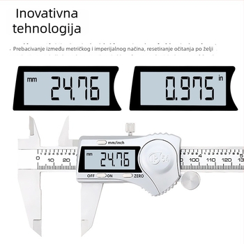 Ninth World industrijske kvalitete IP54 nehrđajući čelik digitalni kaliper s elektroničkim zaslonom