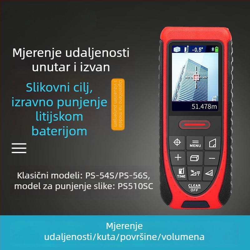 Ručni laserski daljinomjer s infracrvenim snimkom za vanjske inženjerske radove — visoka preciznost elektronički mjerač udaljenosti