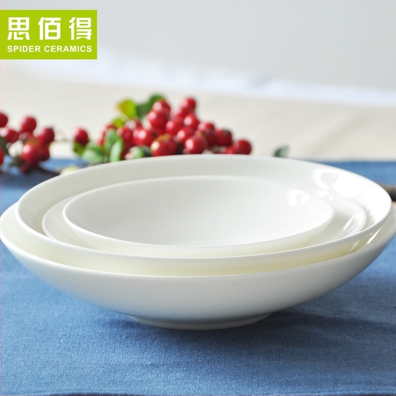 Porcelan od kostiju – okrugli tanjur za večeru, mikrovalna sigurnost, glazura koja se lako čisti