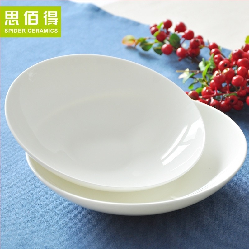 Porcelan od kostiju – okrugli tanjur za večeru, mikrovalna sigurnost, glazura koja se lako čisti