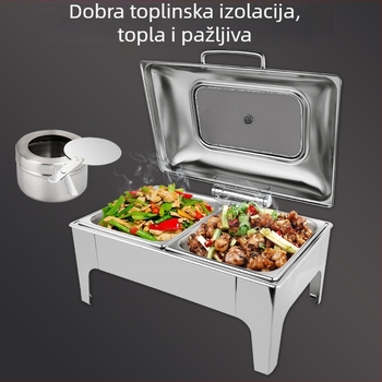 Belinda nehrđajući čelik bufet peć s hidrauličnim prozirnim poklopcem, personalizacija dostupna, zadržava toplinu, za hotele i restorane