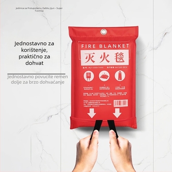 Vatroodbojna deka od staklenih vlakana – otporna na plamen, visokotemperaturna, višekratna upotreba, marka Jijun, prilagodljiv model