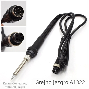 Drška za lemilo s pet rupa i pet pinova, 1322 grijno jezgro, keramičko jezgro, 220V, 45W, vrh 200–480°C