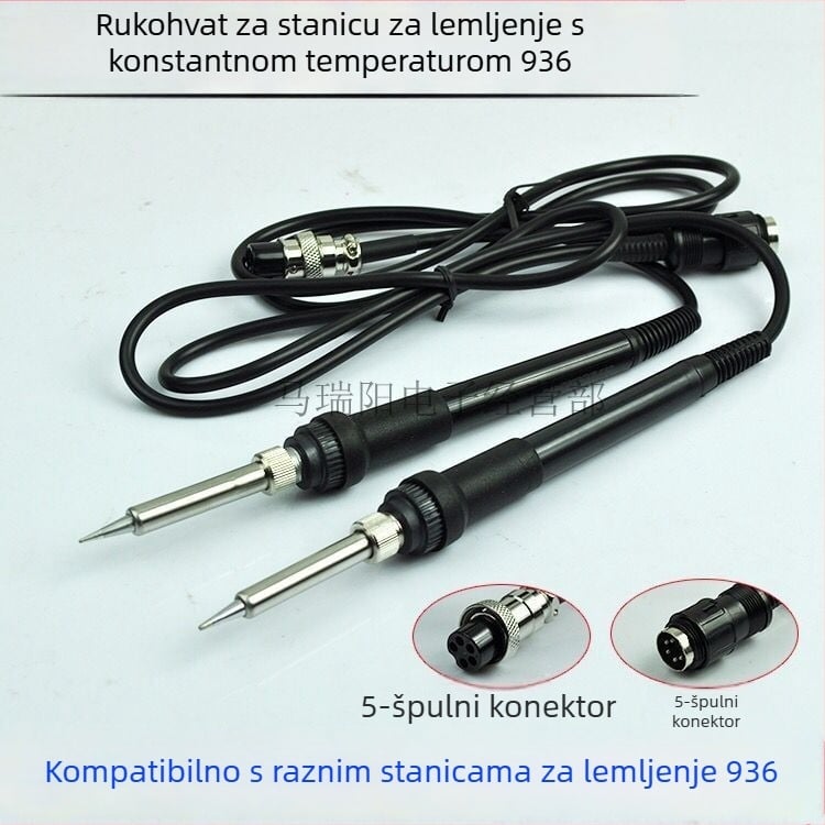 Drška za lemilo s pet rupa i pet pinova, 1322 grijno jezgro, keramičko jezgro, 220V, 45W, vrh 200–480°C