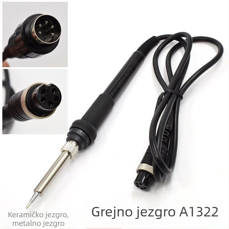 Drška za lemilo s pet rupa i pet pinova, 1322 grijno jezgro, keramičko jezgro, 220V, 45W, vrh 200–480°C