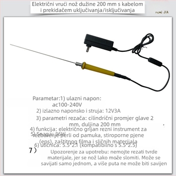Električni grijani rezni pisač za pjenastu ploču i bisernu pamuk, plastična drška, Pengjia