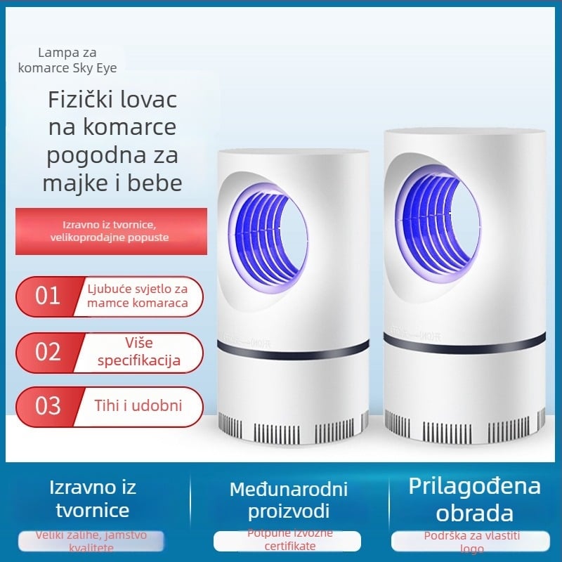 Fotokatalizator lampica za ubijanje komaraca s LED osvjetljenjem, ABS kućište, domet 10㎡, pametna mreža