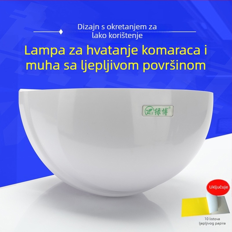 Green Bo LB-02 Ljepljiva lampa za komarce, za područje 51–100 m², ABS kućište, vrijeme rada >21 dan, izvor svjetla: svjetiljka