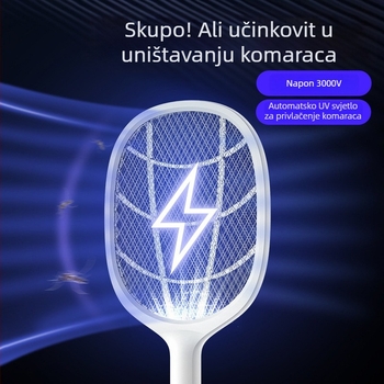 Električni odvračivač komaraca 2-in-1: LED svjetlosna lampa za insekte i zamka za muhe; pokriće 21–30㎡; ugrađena 1000 mAh baterija; vrijeme punjenja 3–5 sati