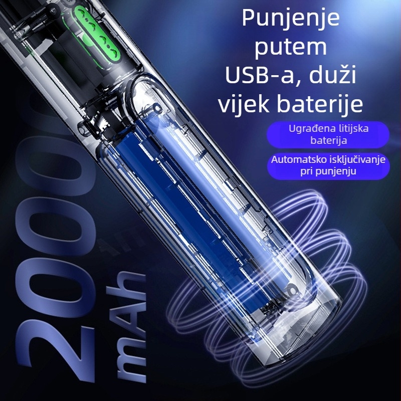 Električni odvračivač komaraca 2-in-1: LED svjetlosna lampa za insekte i zamka za muhe; pokriće 21–30㎡; ugrađena 1000 mAh baterija; vrijeme punjenja 3–5 sati