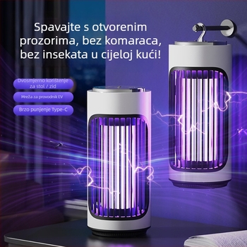 Kailiya Lampa za ubijanje komaraca s ugrađenom baterijom – stolna ili zidna instalacija, do 10 m², vrijeme punjenja 1–3 sata, električni šok