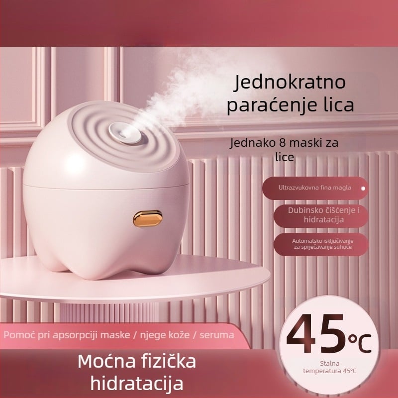 Parni ovlaživač za lice – prijenosno kućno uređaj s nano raspršivačem za hidrataciju, IPX4 vodootporno
