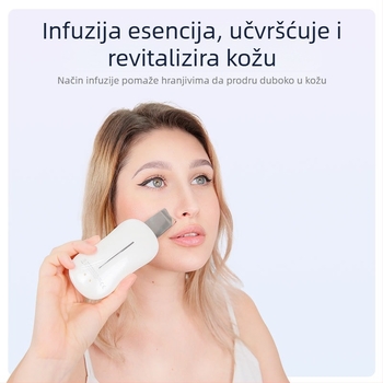 TOUCHBeauty ultrazvučni alat za njegu lica i čišćenje pora — prijenosno, vodootporno IPX8, ugrađena baterija 300–500 mAh