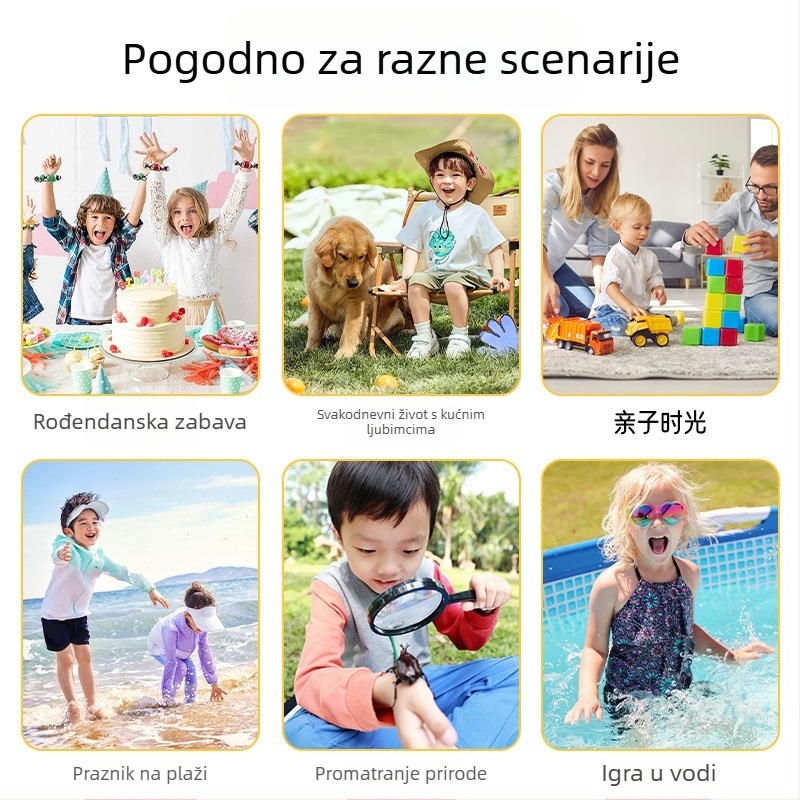 4K vodootporna prijenosna CCD digitalna kamera za putovanja – 12MP, 16x optični zoom, 2.4 inch LCD