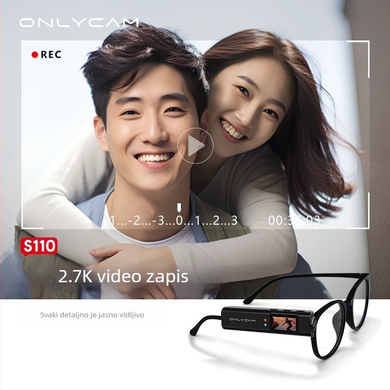 Sportska kamera na kacigi s 2.7K Wi-Fi pogled iz prvog lica, 1.5-inčna LCD, microSD podrška