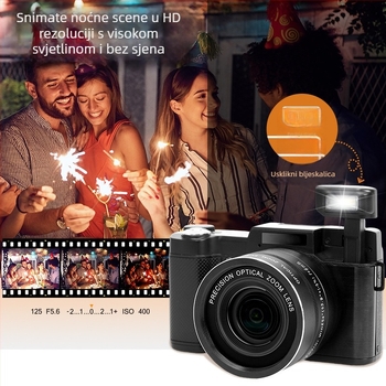 Nova CCD digitalna kamera, 12 MP senzor 1/2.7in, 8x optički zum, 3,0 inča dodirni zaslon, USB 3.0, elektronička stabilizacija slike