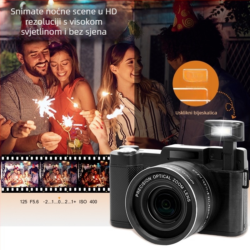 Nova CCD digitalna kamera, 12 MP senzor 1/2.7in, 8x optički zum, 3,0 inča dodirni zaslon, USB 3.0, elektronička stabilizacija slike