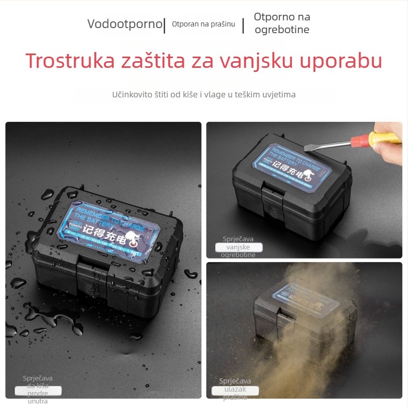 Kutija za pohranu baterija za kameru – za SD/CF kartice i baterije, otporna na prašinu i padove, kompaktna i prijenosna; Marka Fomito
