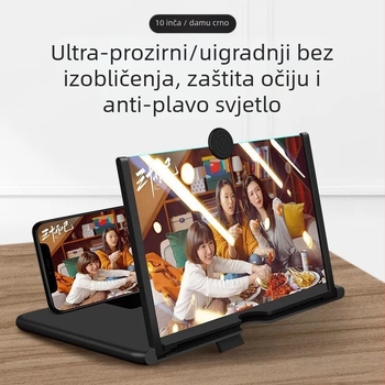 Povećalo zaslona za telefon s iznimno jasnim HD prikazom, zaštita očiju, projekcijski prikaz i držač za povećalo