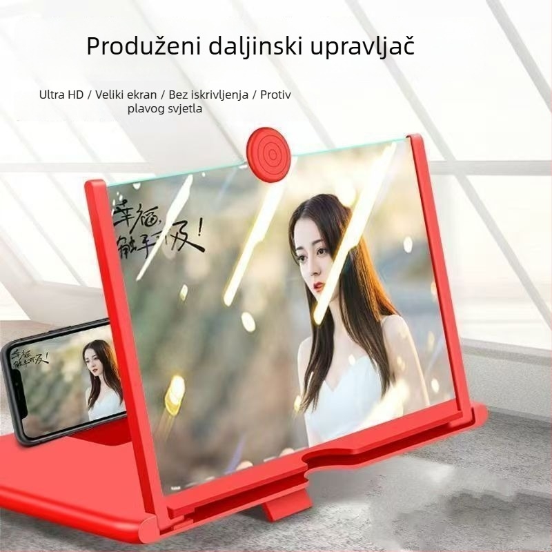 Telefonni ekran povećalo – stolni držač za HD pregled, 3D prikaz, zaštita očiju; plastika, opći stil