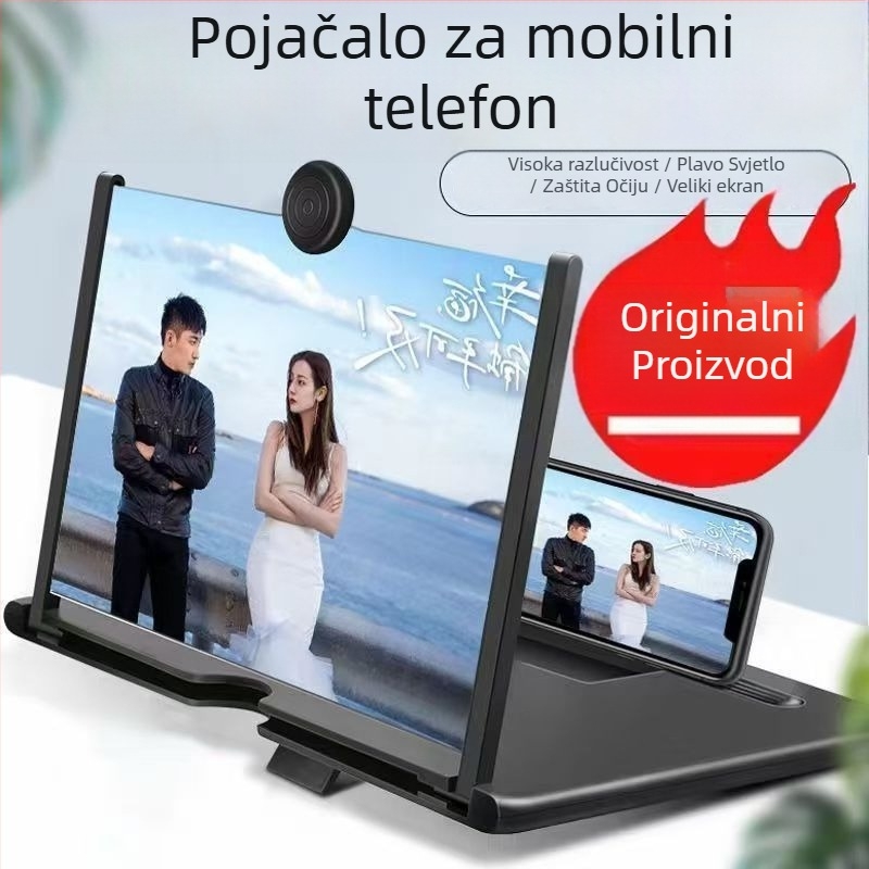 Telefonni ekran povećalo – stolni držač za HD pregled, 3D prikaz, zaštita očiju; plastika, opći stil