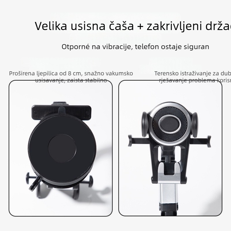 Držač za telefon u automobilu (ABS materijal, univerzalni dizajn, bez prilagođavanja)