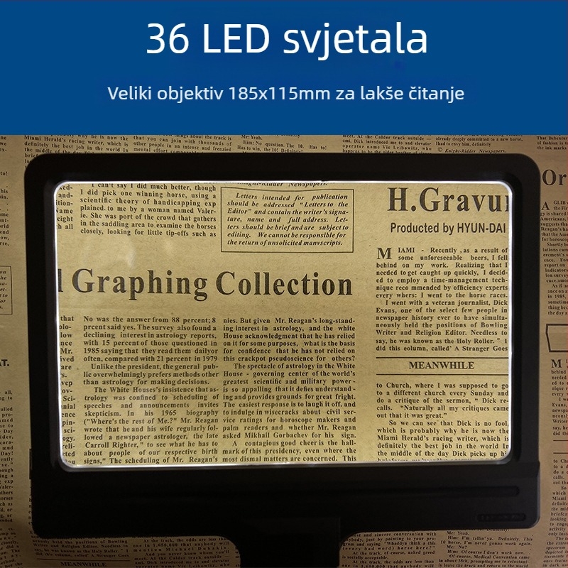 Držač za mobitel s Fresnelovim stolnim povećalom i odvojivim ručnim povećalom, model F8913T, brenda Star