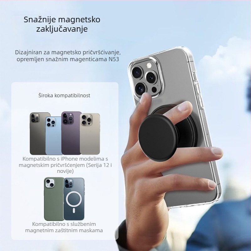 Silikonski držač za iPhone 12–17 MagSafe, rotirajući magnetski držač, Snap-on tip, model XH0927