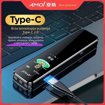 Snimateljska olovka za snimanje s 128GB MP3 zapisom, dugotrajni standby, ABS kućište, AA baterija