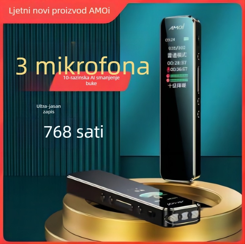 Snimateljska olovka za snimanje s 128GB MP3 zapisom, dugotrajni standby, ABS kućište, AA baterija