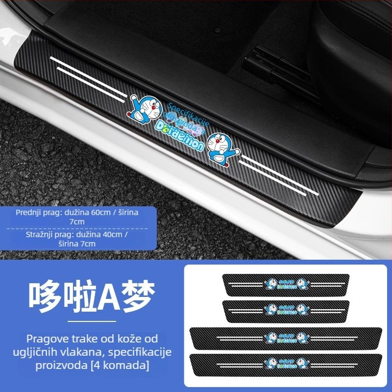 Univerzalna zaštita praga automobila i zaštitna traka za prag s zaštitom od ogrebotina