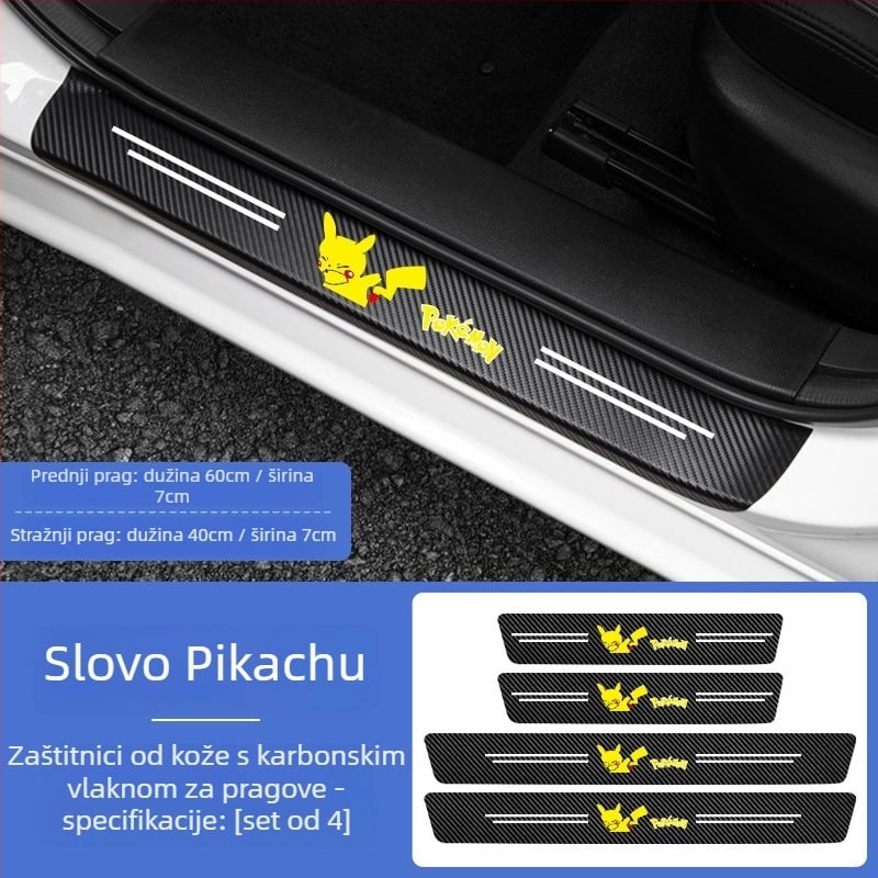 Univerzalna zaštita praga automobila i zaštitna traka za prag s zaštitom od ogrebotina