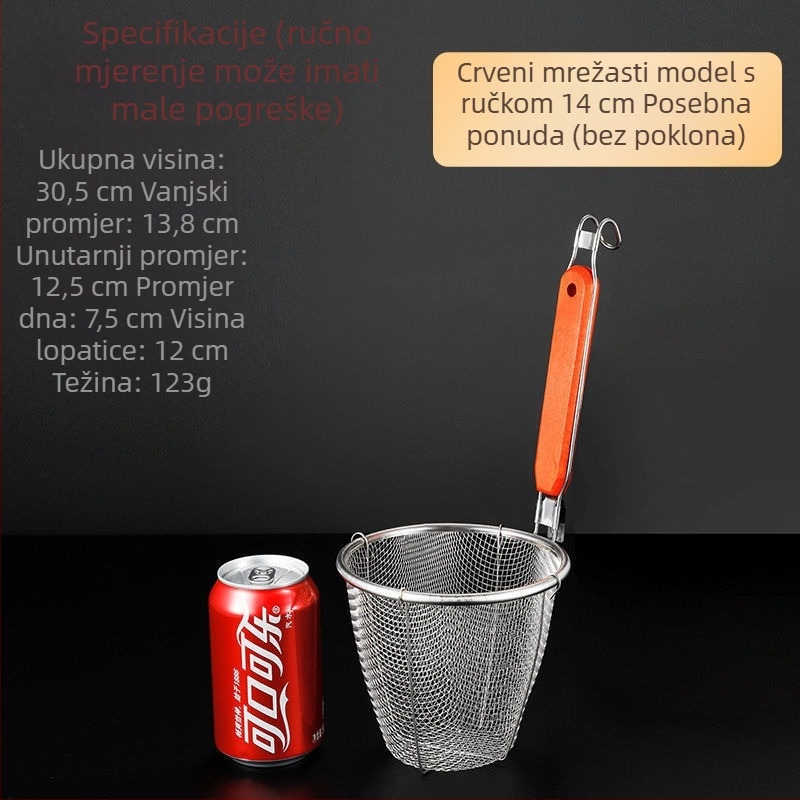 304 nehrđajući čelik – špatula s mrežicom za tjesteninu i vruću juhu, profesionalna košara za kuhanje hot pot