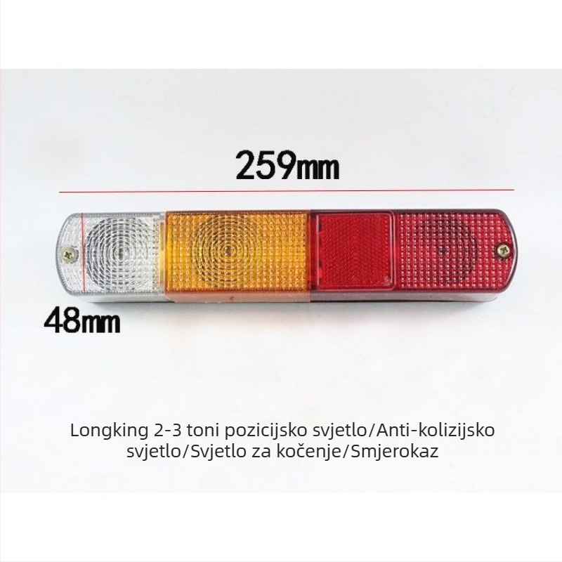 Trobojno stražnje svjetlo za viličar – signalizacija, kočnica, svjetlo protiv sudara, 12V/24V, 5000 lm
