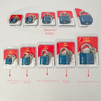 Padlock za ormariće, ladice i vrata — metalni, kućni katanac, moderni minimalistički stil, model Padlock