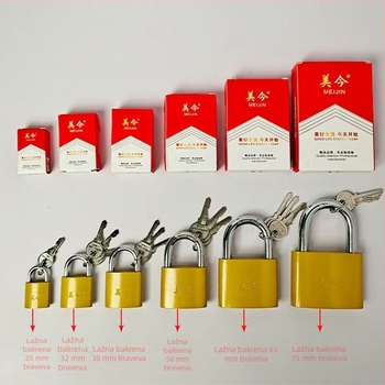 Padlock za ormariće, ladice i vrata — metalni, kućni katanac, moderni minimalistički stil, model Padlock