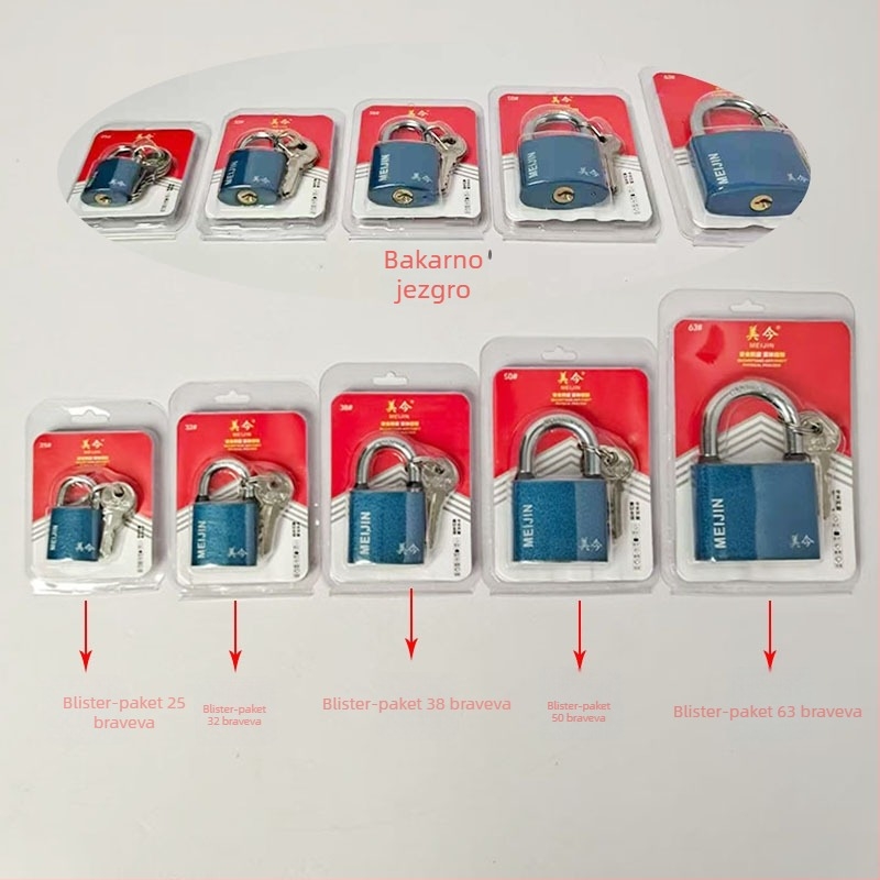 Padlock za ormariće, ladice i vrata — metalni, kućni katanac, moderni minimalistički stil, model Padlock