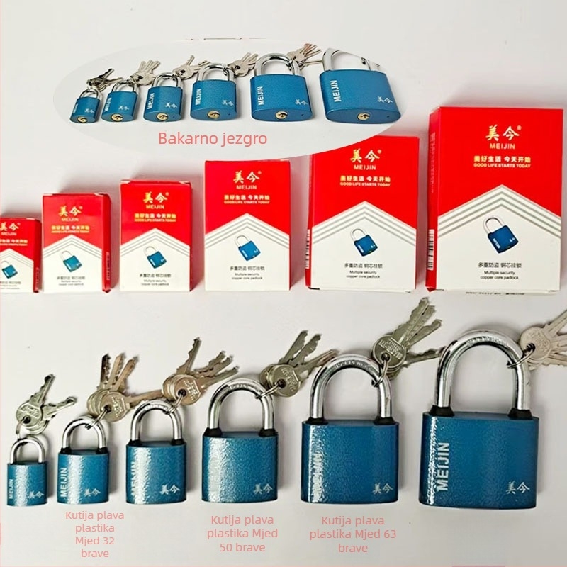 Padlock za ormariće, ladice i vrata — metalni, kućni katanac, moderni minimalistički stil, model Padlock