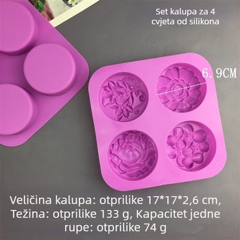 Silikonska forma za pečenje s nepravilnim oblikom – moderni minimalistički stil, u jednoj OPP vrećici