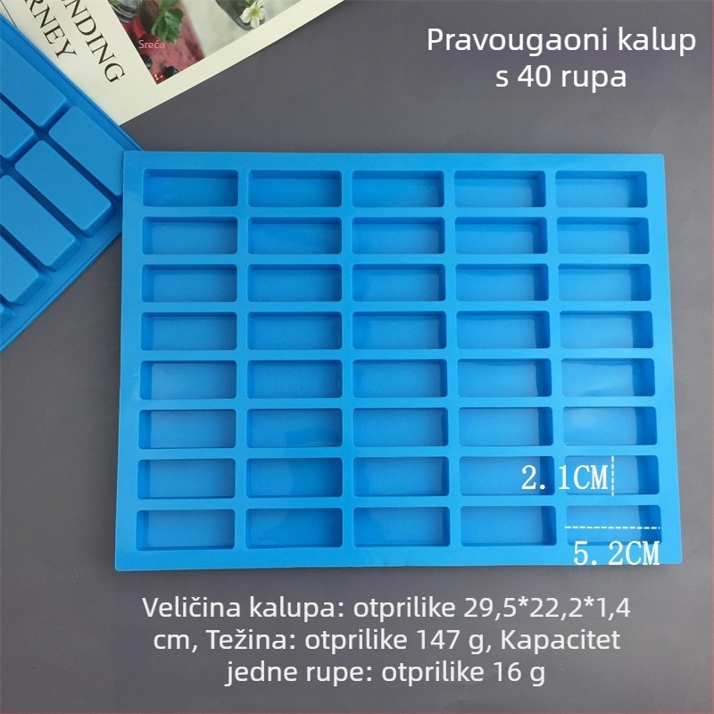 Silikonska forma za pečenje s nepravilnim oblikom – moderni minimalistički stil, u jednoj OPP vrećici