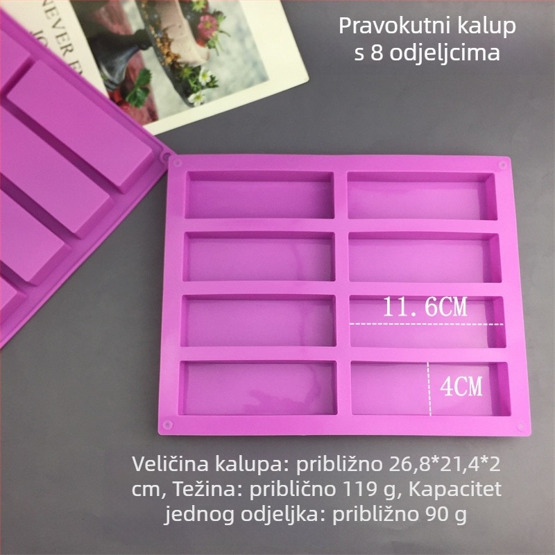 Silikonska forma za pečenje s nepravilnim oblikom – moderni minimalistički stil, u jednoj OPP vrećici