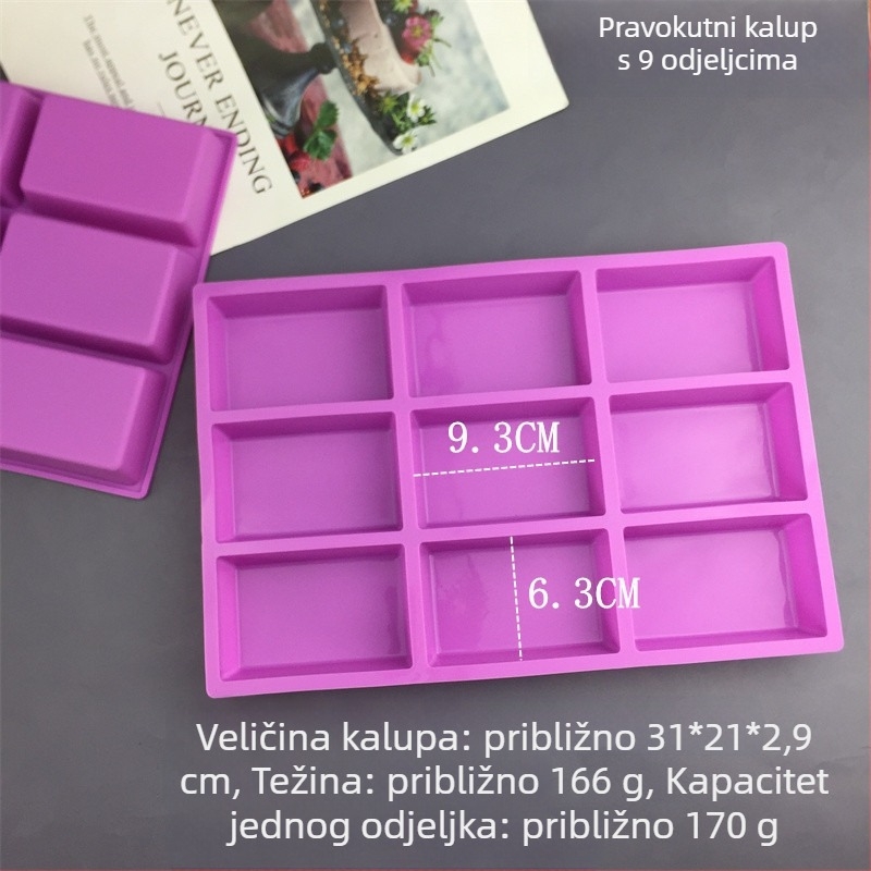 Silikonska forma za pečenje s nepravilnim oblikom – moderni minimalistički stil, u jednoj OPP vrećici