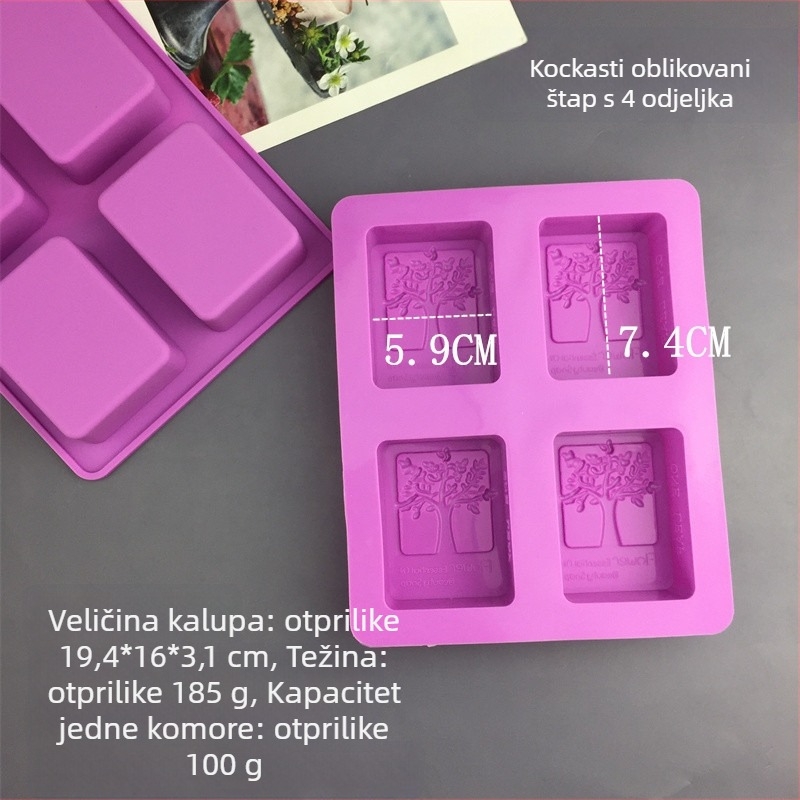 Silikonska forma za pečenje s nepravilnim oblikom – moderni minimalistički stil, u jednoj OPP vrećici