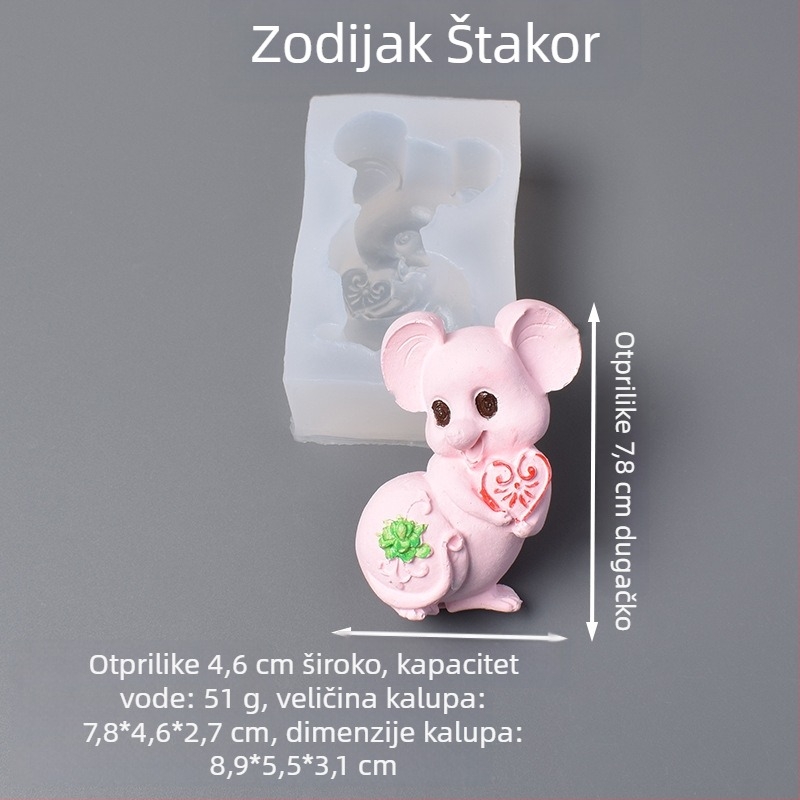 Silikonska kalupa za torte sa zodijakom — nepravilan oblik, za pečenje, novi kineski stil