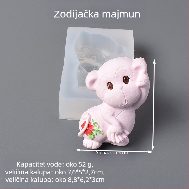 Silikonska kalupa za torte sa zodijakom — nepravilan oblik, za pečenje, novi kineski stil